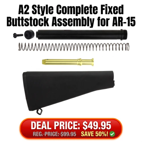 Tacfire MAR123 A2 Style Complete Fixed Buttstock Assembly for AR-15
