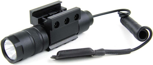  TacFire Cree LED T6 150 Lumens Tactical Flashlight with Remote Pressure Switch & Mount 