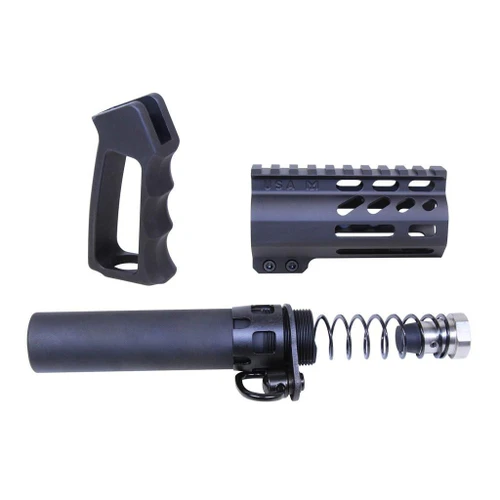 Guntec USA MICRO-P-SET Guntec USA MICRO-P-SET 223/5.56 Rifle Micro Pistol Furniture Set (Anodized Black) MICRO-P-SET