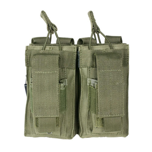 NcStar NcSTAR CVAR2MP2927G 223/556 Double Mag Pouch, olive drab tactical magazine pouches with adjustable straps and MOLLE compatible design.