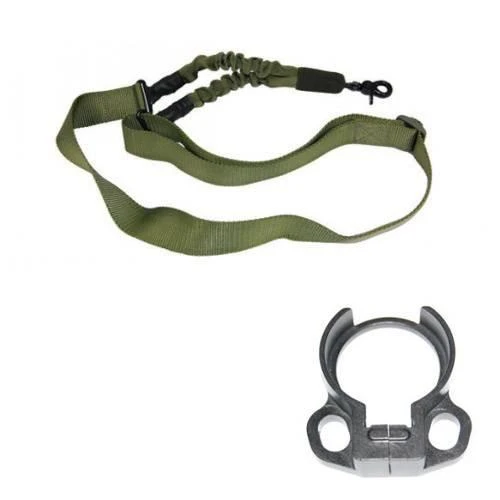 Guntec USA 1POINT-G-DELUXE-EGG Guntec USA 1POINT-G-DELUXE-EGG One Point Bungee Sling With QD Snap Hook &amp; QD Ambi Bolt On Sling Adapter Combo Kit (OD Green) (Discontinued) 1POINT-G-DELUXE-EGG