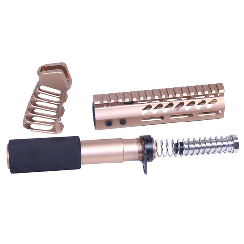 Guntec USA AR-PISTOL-SET-MLK-BRZ Guntec USA AR-PISTOL-SET-MLK-BRZ 223/5.56 Rifle Pistol Furniture Set (Anodized Bronze) AR-PISTOL-SET-MLK-BRZ