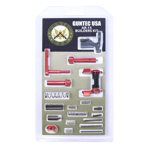 Guntec USA BUILD-KIT-AMBI-RED Guntec USA BUILD-KIT-AMBI-RED 223/5.56 Rifle Builders Kit With Ambi Safety (Anodized Red) BUILD-KIT-AMBI-RED