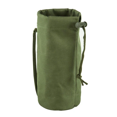 NcStar NcSTAR CVBP2966G Molle Hydration Bottle Pouch, green water bottle carrying pouch with adjustable drawstring and MOLLE compatible straps for outdoor activities.