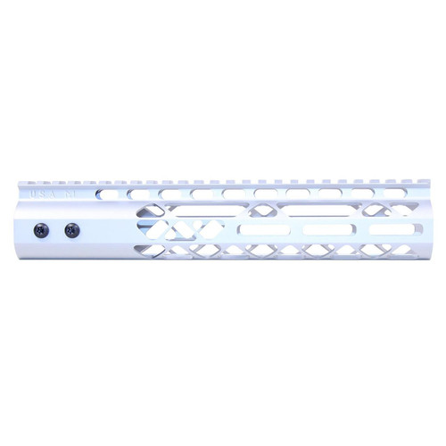  Guntec USA GT-10MLK-AL-CLEAR 10" Air Lite M-LOK Free Floating Handguard With Monolithic Top Rail (Anodized Clear) 