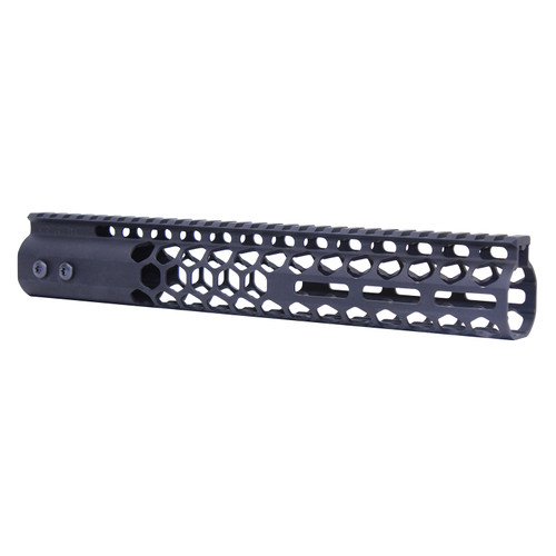 Guntec USA GT-12HC-AL-MLK 12" Air Lite Series 'Honeycomb' M-LOK Free Floating Handguard With Monolithic Top Rail (Anodized Black)