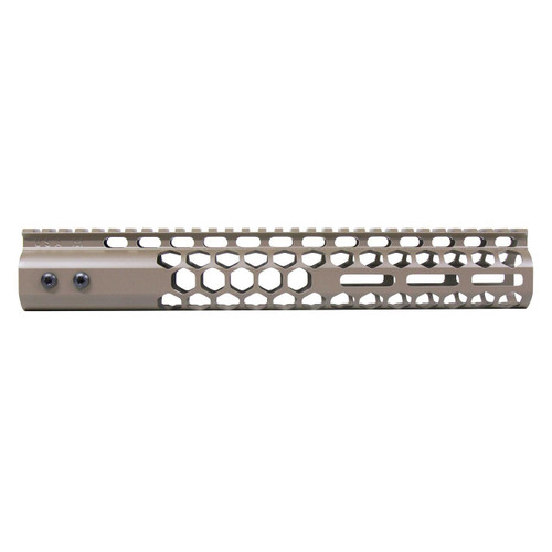  Guntec USA GT-12HC-AL-MLK-FDE 12" Air Lite Series 'Honeycomb' M-LOK Free Floating Handguard With Monolithic Top Rail (Flat Dark Earth) 