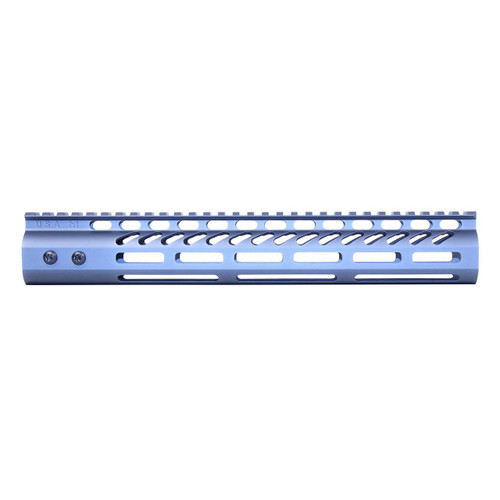 Guntec USA GT-12MLK-GREY Guntec USA GT-12MLK-GREY 12" Ultra Lightweight Thin M-LOK System Free Floating Handguard With Monolithic Top Rail (Anodized Grey) GT-12MLK-GREY