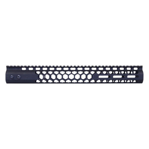 Guntec USA GT-15HC-AL-MLK Guntec USA GT-15HC-AL-MLK 15" Air Lite Series 'Honeycomb' M-LOK Free Floating Handguard With Monolithic Top Rail (Anodized Black) GT-15HC-AL-MLK