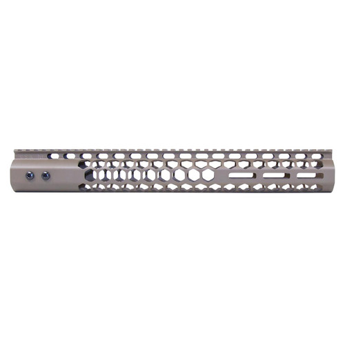  Guntec USA GT-15HC-AL-MLK-308-FDE 15" Air Lite Series 'Honeycomb' M-LOK Free Floating Handguard With Monolithic Top Rail (.308 Cal) (Flat Dark Earth) 