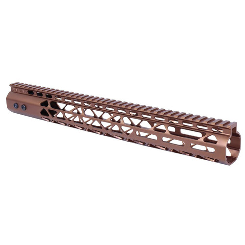 Guntec USA GT-15MLK-AL-308-BRZ Guntec USA GT-15MLK-AL-308-BRZ 15" Air Lite Series M-LOK System Free Floating Handguard With Monolithic Top Rail (.308 Cal) (Anodized Bronze) GT-15MLK-AL-308-BRZ