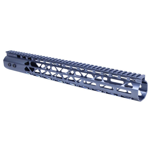  Guntec USA GT-15MLK-AL-308-GREY 15" Air Lite Series M-LOK System Free Floating Handguard With Monolithic Top Rail (.308 Cal) (Anodized Grey) 