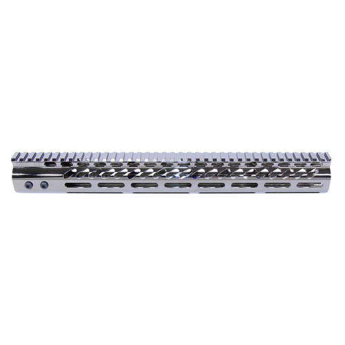 Guntec USA GT-15MLK-BC Guntec USA GT-15MLK-BC 15" Ultra Lightweight Thin M-LOK Free Floating Handguard With Monolithic Top Rail (Black Chrome) GT-15MLK-BC