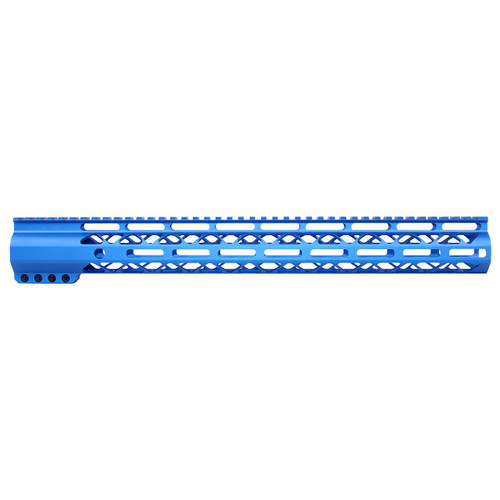 Guntec USA GT-16.5ALC-BLUE Guntec USA GT-16.5ALC-BLUE 16.5" AIR-LOK Series M-LOK Compression Free Floating Handguard With Monolithic Top Rail (Anodized Blue) GT-16.5ALC-BLUE