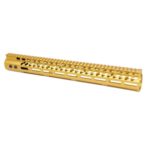 Guntec USA GT-16.5MLK-308-GOLD Guntec USA GT-16.5MLK-308-GOLD 16.5" Ultra Lightweight Thin M-LOK Free Floating Handguard With Monolithic Top Rail (.308 Cal) (Anodized Gold) GT-16.5MLK-308-GOLD