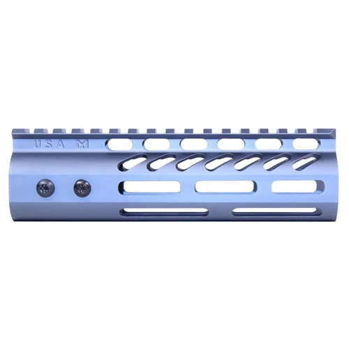Guntec USA GT-675MLK-GREY Guntec USA GT-675MLK-GREY 6.75" ULtra Lightweight Thin M-LOK Free Floating Handguard With Monolithic Top Rail (Anodized Grey) GT-675MLK-GREY