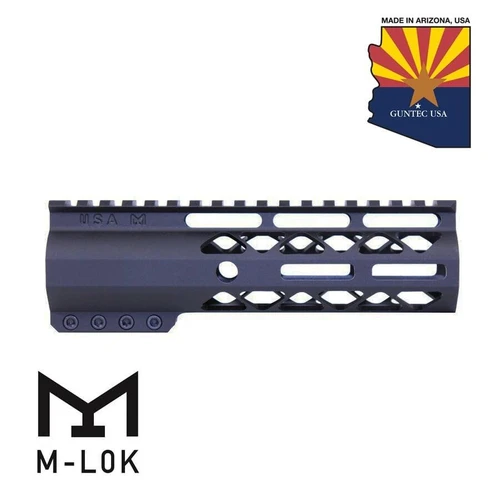 Guntec USA GT-7ALC Guntec USA GT-7ALC 7" AIR-LOK Series M-LOK Compression Free Floating Handguard With Monolithic Top Rail (Anodized Black) GT-7ALC