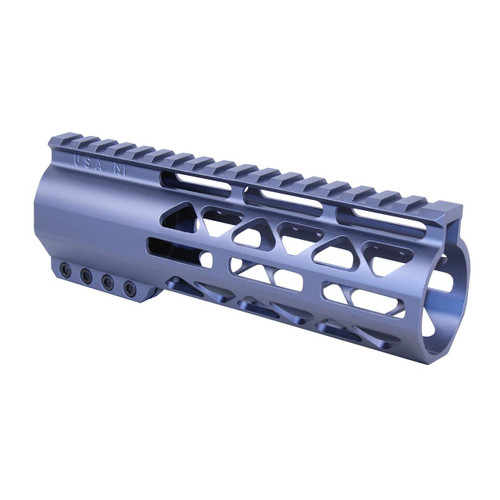  Guntec USA GT-7ALC-308-GREY 7" AIR-LOK Series M-LOK Compression Free Floating Handguard With Monolithic Top Rail (.308 Cal) (Anodized Grey) 