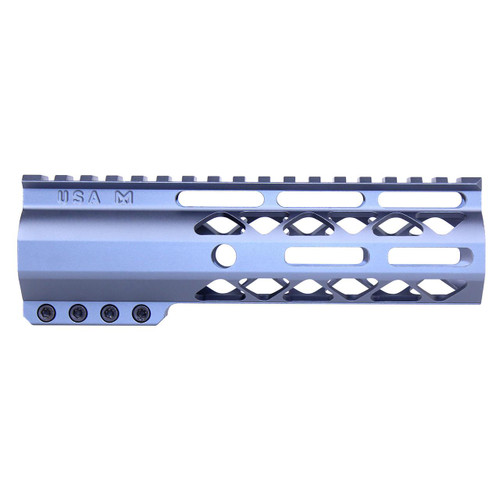  Guntec USA GT-7ALC-GREY 7" AIR-LOK Series M-LOK Compression Free Floating Handguard With Monolithic Top Rail (Anodized Grey) 