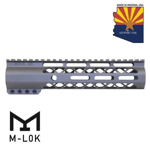 Guntec USA GT-9ALC-G Guntec USA GT-9ALC-G 9" AIR-LOK Series M-LOK Compression Free Floating Handguard With Monolithic Top Rail (OD Green) GT-9ALC-G