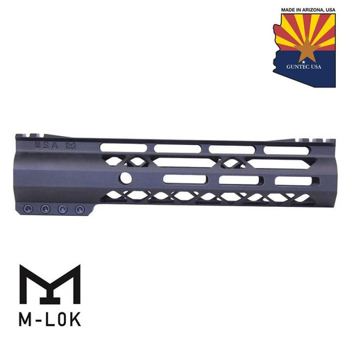 Guntec USA GT-9ALC-G2 Guntec USA GT-9ALC-G2 9" AIR-LOK Series M-LOK Compression Free Floating Handguard With Monolithic Top Rail (Gen 2) (Anodized Black) GT-9ALC-G2