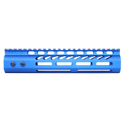  Guntec USA GT-9MLK-BLUE 9" Ultra Lightweight Thin M-LOK System Free Floating Handguard With Monolithic Top Rail (Anodized Blue) 