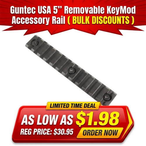 Guntec USA K-5 5" Removable KeyMod Accessory Rail
