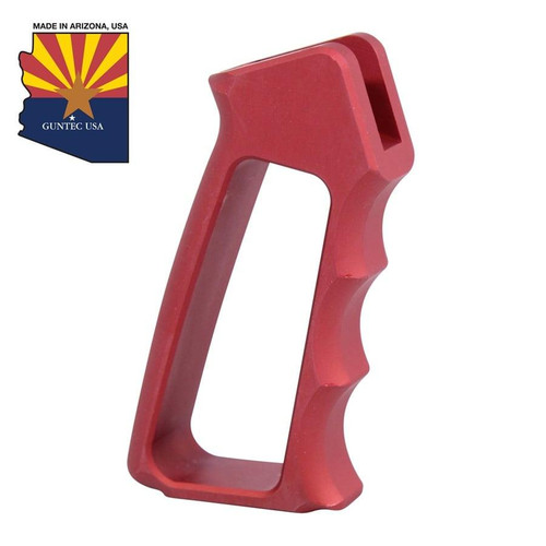 Guntec USA ULS-PG-G2-RED Guntec USA ULS-PG-G2-RED Ultralight Series Skeletonized Aluminum Pistol Grip (Gen 2) (Anodized Red) ULS-PG-G2-RED