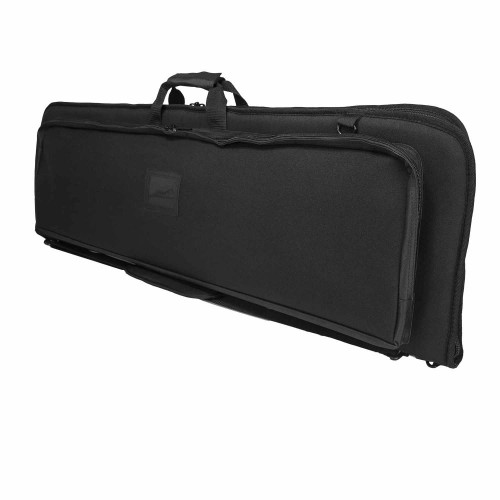 NcStar NcSTAR CVDRC2996B-42" Deluxe Rifle Case, black padded soft gun carrying bag with zipper closures and handle for easy transport.
