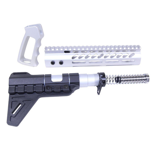 Guntec USA UPS-CLEAR Guntec USA UPS-CLEAR 223/5.56 Rifle Ultra Pistol Furniture Set (Anodized Clear) UPS-CLEAR