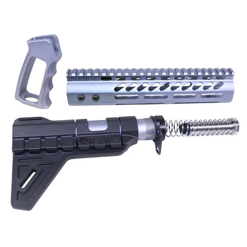 Guntec USA UPS-GREY Guntec USA UPS-GREY 223/5.56 Rifle Ultra Pistol Furniture Set (Anodized Grey) UPS-GREY