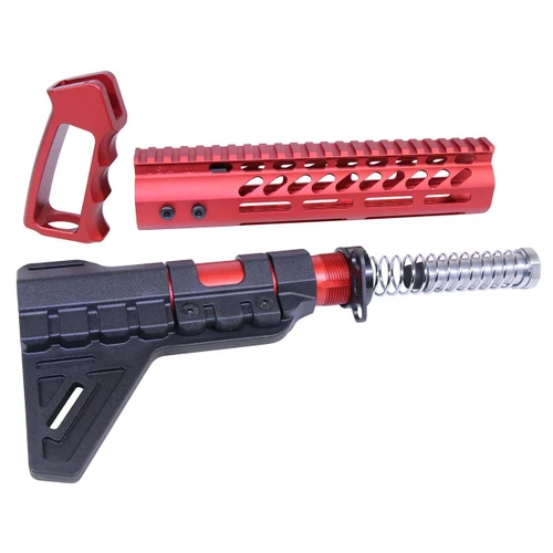 Guntec USA UPS-RED Guntec USA UPS-RED 223/5.56 Rifle Ultra Pistol Furniture Set (Anodized Red) UPS-RED