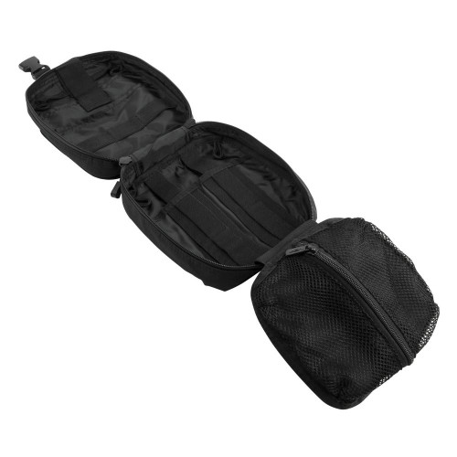 NcStar NcSTAR CVEMT2970B Molle EMT Pouch, black with multiple compartments and elastic straps for organizing medical supplies.