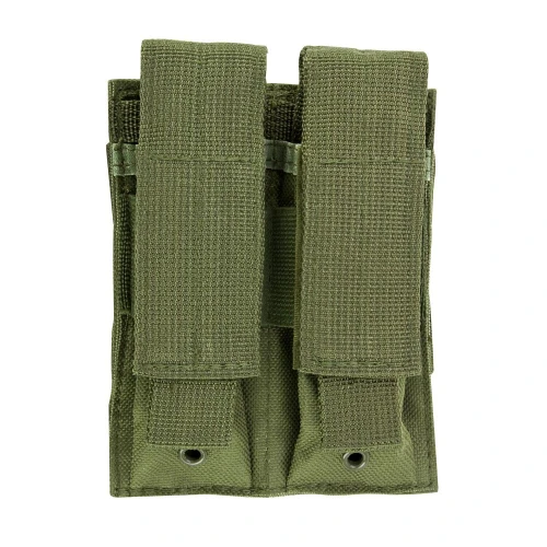 NcStar NcSTAR CVP2P2931G Double 9mm Magazine Pouch, green tactical magazine pouch with two compartments for carrying double stack 9mm magazines.