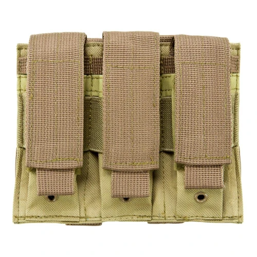 NcStar NcSTAR CVP3P2932T Triple 9mm Magazine Pouch, tactical magazine pouch in tan color for carrying three 9mm magazines.