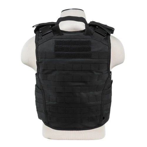 NcStar NcSTAR CVPCVXL2963B Expert Heavy Duty Plate Carrier Tactical XXL+ , black tactical vest with multiple MOLLE attach points for tactical gear.