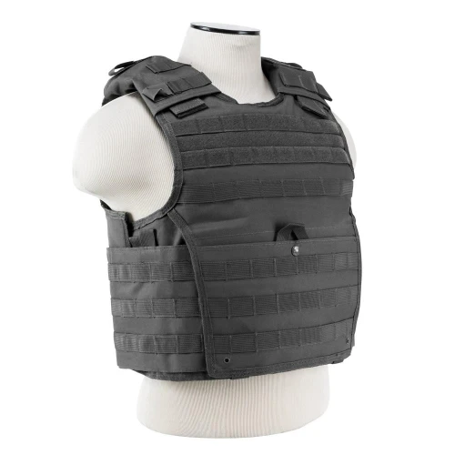 NcStar NcSTAR CVPCVXL2963U Expert Heavy Duty Plate Carrier Tactical XXL+ , black tactical vest with adjustable straps and multiple MOLLE attachment points.