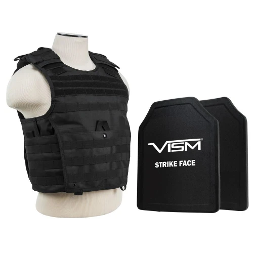 NcStar BPLCVPCVX2963B-A Vism By Ncstar BPLCVPCVX2963B-A Expert Plate Carrier Vest With 11"X14' Level Iii+ Shooters Cut 2X Hard Ballistic Plates BPLCVPCVX2963B-A