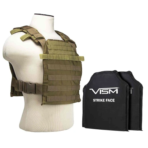 NcStar BSCVPCF2995T-A Vism By Ncstar BSCVPCF2995T-A Fast Plate Carrier with 10"X12" Level Iiia Shooters Cut 2X Soft Ballistic Panels BSCVPCF2995T-A