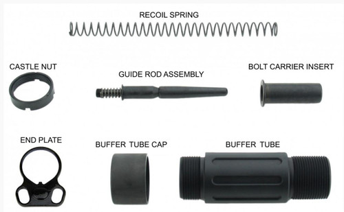 TacFire MAR139-B Tacfire MAR139-B 3.5" Short Pistol Buffer Tube System Dual Loop End Plate MAR139-B