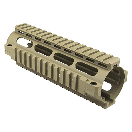 NcStar NcSTAR MAR4ST 6.5" Length Drop-In Aluminum Quad Rail Handguard Tan 