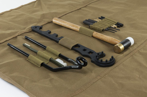 NcStar TGSARKT NcSTAR TGSARKT 13Pc Gunsmithing Tool Kit W/Roll-Up Cleaning Mat - Tan TGSARKT