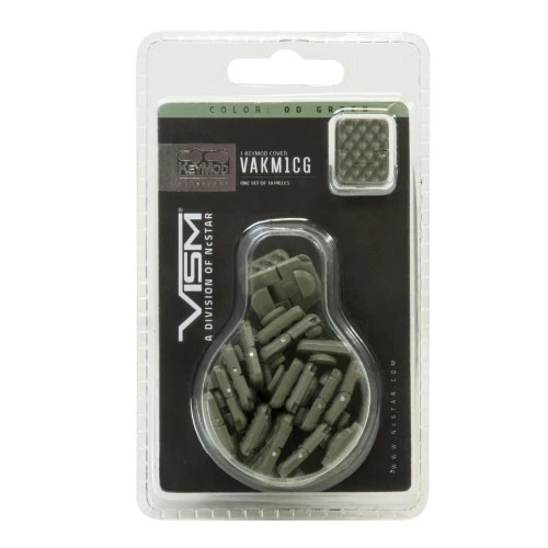 NcStar VAKM1CG NcSTAR VAKM1CG Keymod Slot Cover - Green - 18 Pack VAKM1CG