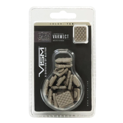 NcStar VAKM1CT NcSTAR VAKM1CT Keymod Slot Cover - Tan - 18 Pack VAKM1CT