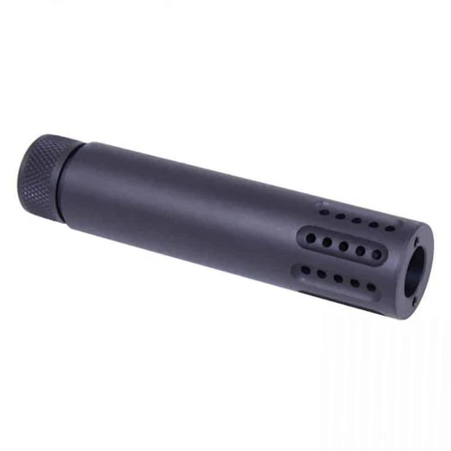 Guntec USA 1326-MB-P-458 Guntec USA 458 Socom Slip Over Barrel Shroud With Multi Port Muzzle Brake (Anodized Black) 1326-MB-P-458