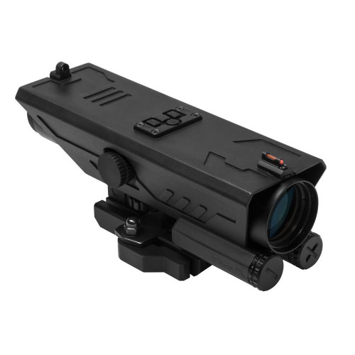 NcStar VDELP430G NcSTAR VDELP430G Delta 4X30mm P4 Sniper White & Red Led Nav Lights Qr Mount Scope - Black VDELP430G