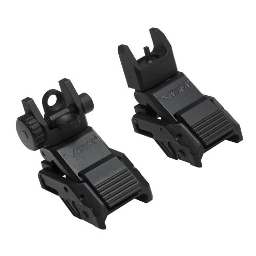 NcStar VMARFLC NcSTAR VMARFLC Pro Series Low Profile Spring Loaded Flip-Up Front And Rear Sights Combo VMARFLC