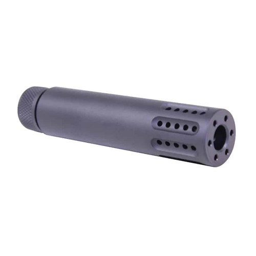  Guntec USA 1326-MB-P Slip Over Barrel Shroud With Multi Port Muzzle Brake (Anodized Black) 