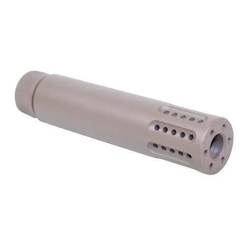  Guntec USA 1326-MB-P-FDE Slip Over Barrel Shroud With Multi Port Muzzle Brake (Flat Dark Earth) 