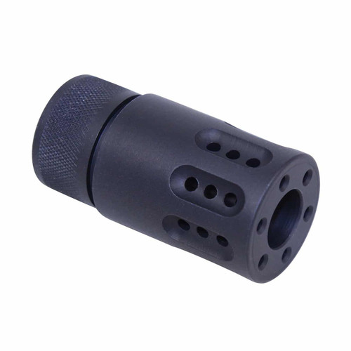  Guntec USA 1326-MB-P-MINI Mini Slip Over Barrel Shroud With Multi Port Muzzle Brake (Anodized Black) 